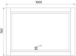 Iddis Зеркало Oxford 100 белое – фотография-4